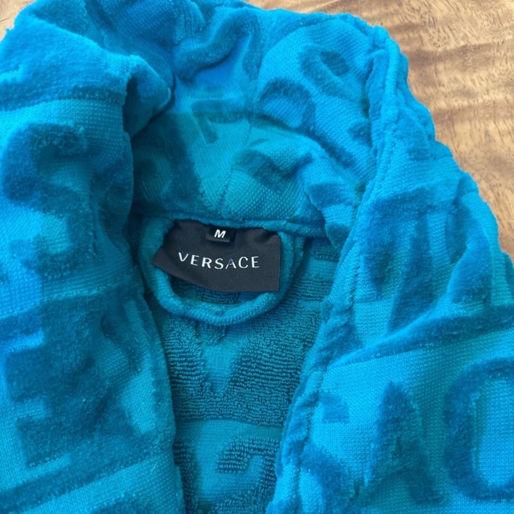 Versace Teal and Gold Robe - Picture 3 of 5